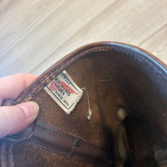 Red Wing Pecos Nailseat 686 Pull On Two Tone Leather Boot Size 8.5 D main image 10